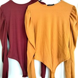 Bundle of 2 Puff sleeves Bodysuits